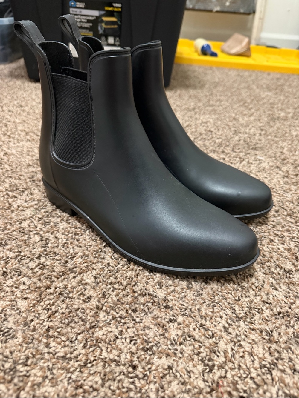 Women’s Black Chelsea Rain Ankle Boots